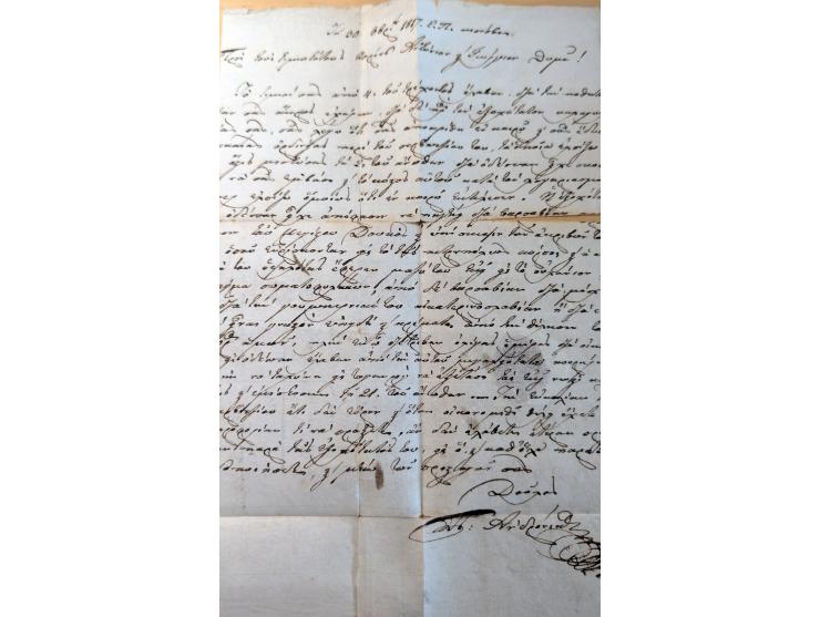 JASSI INCOMING MAIL: 1817, entire letter with straight-line “KISHINEV” despatch on reverse and addressed to Jassi, intact wax
